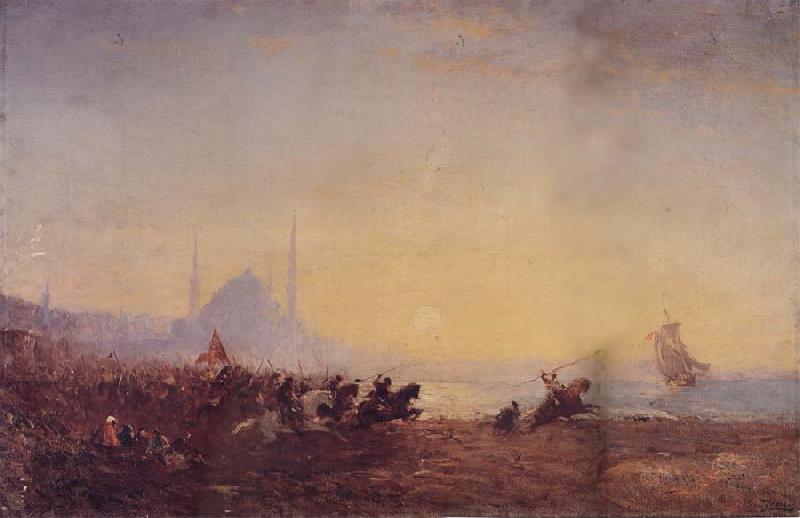 Felix Ziem Constantinople,Fantasy France oil painting art